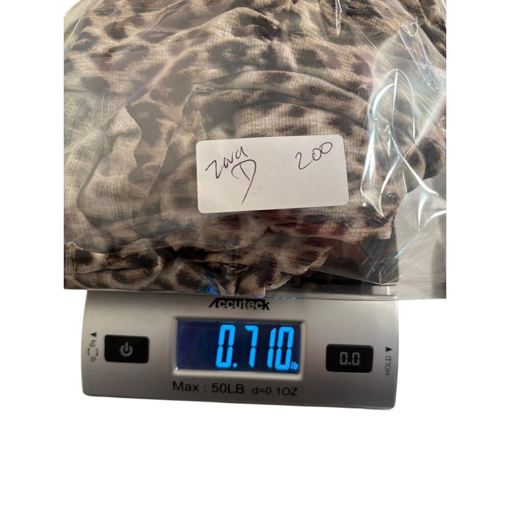 Zara leopard print tiered midi dress size M - Picture 9 of 9